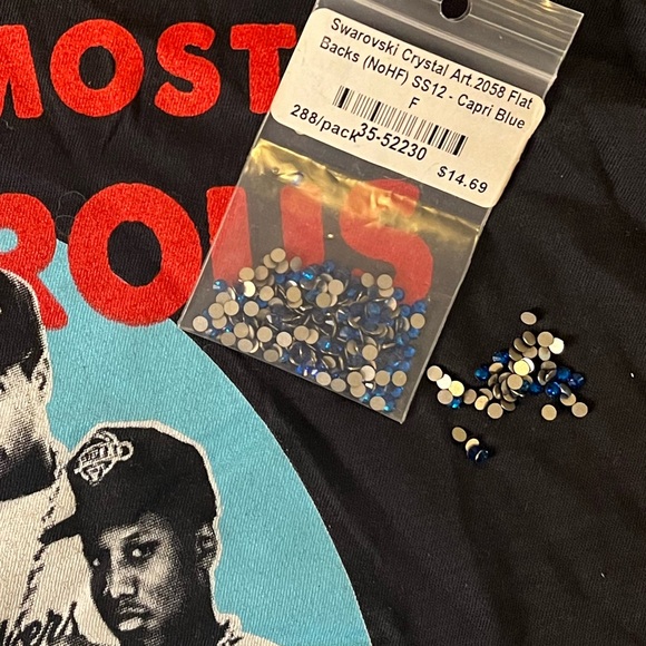 NWA Worlds Most Dangerous Black Rhinestone Tee - Picture 9 of 9